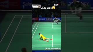 This shot played against GOAT😁 amazing trickshot 🏸 amazing badminton like ytshorts [upl. by Nortyad]