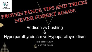 Addison vs Cushing amp Hyperparathyroidism vs Hypoparathyroidism Pance review [upl. by Laurianne]