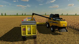 140 ACER FILES 2 NEW HOLLAND COMBINE CORN HARVESTING GNADTHAL FARM FS22 [upl. by Aneehta]