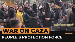 People’s Protection Force patrols Gaza market  Al Jazeera Newsfeed [upl. by Mauer]