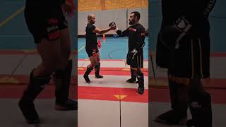 💯👉 MuayThai clinch Balance break and sweep throw🤩💪🇹🇭muaythai thaiboksen thaiboxing motivation [upl. by Philipson]