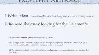 How to write an excellent Extended Essay Abstract [upl. by Chon434]