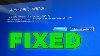 Automatic Repair Couldnt Repair Your PC How To Fix Automatic repair loop in Windows 10 [upl. by Pritchard559]