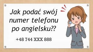 Jak podać numer telefonu po angielsku Zasady  ćwiczenie ze słuchu [upl. by Chasse770]