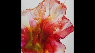 256 Flower Dutch Pour Fluid Art Technique [upl. by Liatrice]