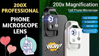 APEXEL MS002 200X Professional Phone Microscope Lens [upl. by Adnahsal636]