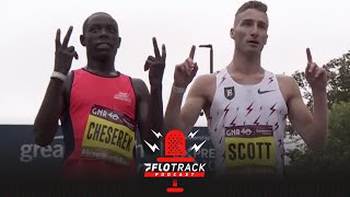 Edward Cheserek 2nd To Marc Scott In Half Marathon Debut At Great North Run [upl. by Yecrad]