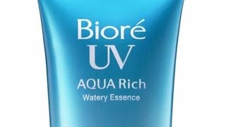 Sunscreen Week 🌞 Kao  Biore UV Aqua Rich Watery Essence SPF 50 PA Review and How to Use [upl. by Daryle745]