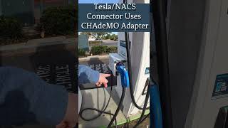 EVGo NACS Connector is a Captive CHAdeMO Adapter tesla nacs [upl. by Duwad]