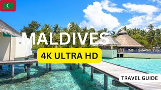 Maldives 4k UHD  With Relaxing Music  Travel Guide  Ultra HD 4K Video [upl. by Kosse]