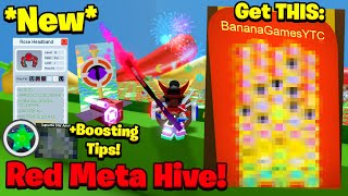 New BEST Red Hive Meta Guide How To Make MORE Honey With Red Hive BUFF Bee Swarm Sim [upl. by Morgun]