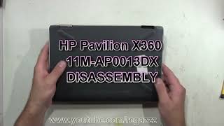 HP Pavilion X360 11M AP0013DX Take Apart Disassembly Bottom [upl. by Kendell]