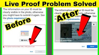 Confirm Your Identity  Your Photo Must be at Least 1500 × 1000 Pixels in Size Problem Solved [upl. by Eehtomit]