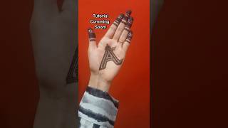 Name mehndi simple design nameart aletterstatus simplemehndidesign hennatattoo newhenna short [upl. by Neerbas]