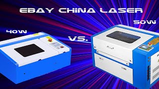 40W vs 50W Ebay Laser Graviermaschine Der ultimative Laser Cutter Vergleich  Lasergravurmaschine [upl. by Mikael435]