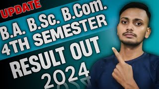 UG 4th Semester Result Out 2024  BA BSc BCom 4th Semester Result Declared 2024  MGKVP Result [upl. by Emelun]