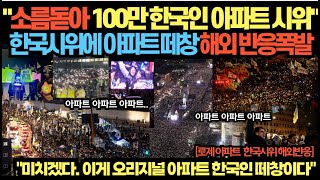 quot소름돋아 100만 한국인 아파트 시위quot 한국시위에 아파트 떼창 해외 반응폭발 [upl. by Notirb914]