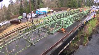 Temporary Bailey Bridge installation  March 2014 [upl. by Ahsinor]