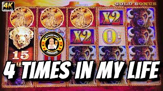 4 TIMES IN MY LIFE over 100 SPINS on Buffalo Gold Slot Machines [upl. by Gabe]