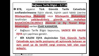 Gümrük Mevzuatı Bağlayıcı Tarife ve Menşe BilgisiEĞİTMEN  İBRAHİM BİLGİNDers3 [upl. by Ejroj]