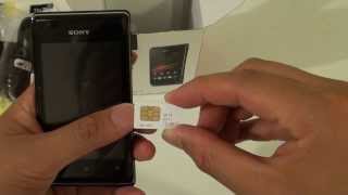 Sony Xperia E How to Insert New SIM Card [upl. by Shelli]