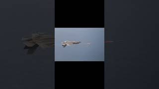 US Navy F35C Lightning II firing an AIM9X Sidewinder missile while flying inverted [upl. by Revkah]