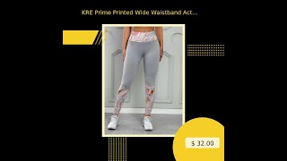 KRE Prime Printed Wide Waistband Active Leggings [upl. by Hinkle842]