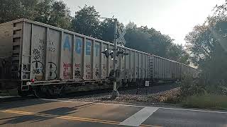 A pair of Ohio Central SD402 locomotives hauling a manifest train [upl. by Gnuy]