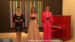 Prva uradna predstavitev polfinalistk Miss Slovenije 2023 iz Galerije Bažato [upl. by Tsenrae669]