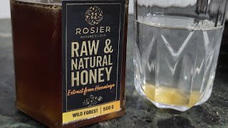 ROSIER RAW and NATURAL Honey Review  असली शहद  Invest in Health While You Make Wealth [upl. by Natsreik209]