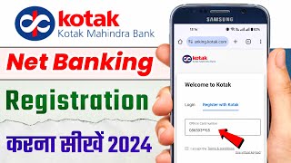 Kotak Mahindra Bank Internet Banking Registration  Kotak Net Banking Kaise Chalu Karen  Activation [upl. by Nabi]