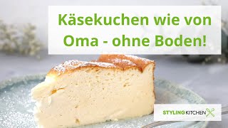 Schneller Käsekuchen ohne Boden  schmeckt wie von Oma Einfacher Quarkkuchen für die ganze Familie [upl. by Nnylasor]