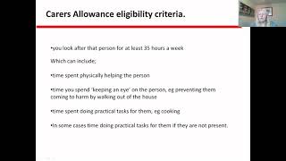 Tips and guidance for carers  Carers Allowance and Disablity Related Expenditure Oct 2021 [upl. by Iolande]