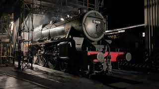 Black 5 No 5428 Eric Treacy at 5am and No 825 new tube plate template Grosmont MPD [upl. by Mcquade993]