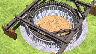 Contech Engineered Solutions  Animation Tensionless Pier Wind Turbine Foundation Installation [upl. by Trin592]