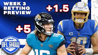 NFL Week 3 Betting Preview  PFF NFL Show [upl. by Limann]