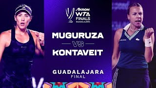 Garbiñe Muguruza vs Anett Kontaveit  2021 WTA Finals Final  WTA Match Highlights [upl. by Elsworth]