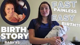 almost car birth 😅  POSITIVE UNMEDICATED BIRTH STORY  baby 3 [upl. by Ailenroc]