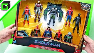 SPIDERMAN No Way Home HASBRO Complete Set Target Exclusive 9 pack UNBOXING and REVIEW [upl. by Kubetz]