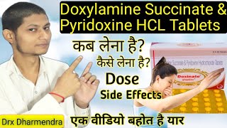 Doxylamine succinate and pyridoxine hydrochloride tablets  Doxynate tablet pregnidoxin tablet uses [upl. by Timus]