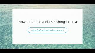 How to Obtain a Flats Fishing License [upl. by Blumenthal]