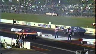 Round 2 of class 1990 1992 US Nationals NHRA modified and super stock drag racing [upl. by Fredella765]