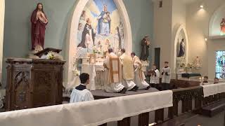 Solemn High Mass with Father Adam Craig at Most Holy Rosary Church in Middleville Michigan [upl. by Oicinoid]