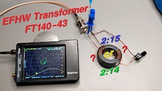 End Fed Half Wave EFHW Transformer  Is 215 in reality 214  Ham Radio [upl. by Atirehc]