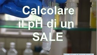 Calcolare il pH di un sale  Corso Online di Chimica Generale e Inorganica [upl. by Eniamreg828]