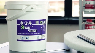 Faber  Granite floor polishing  STAR SHINE Polishing Cream [upl. by Ahseret]