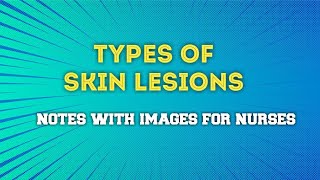 types of skin lesions [upl. by Buckingham]