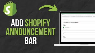 How to add Shopify Announcement Bar EASILY [upl. by Bakeman428]