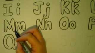 Lets draw bubble letters Bubble Letter Alphabet TutorialAdding Color [upl. by Os]