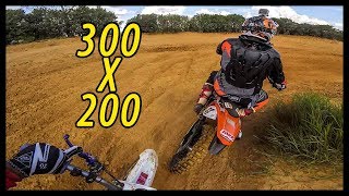 KTM 300 x DT 200 PEGA BRUTO NO VELOCROSS  CHEGA PASSAR MAL KKK [upl. by Katharina]